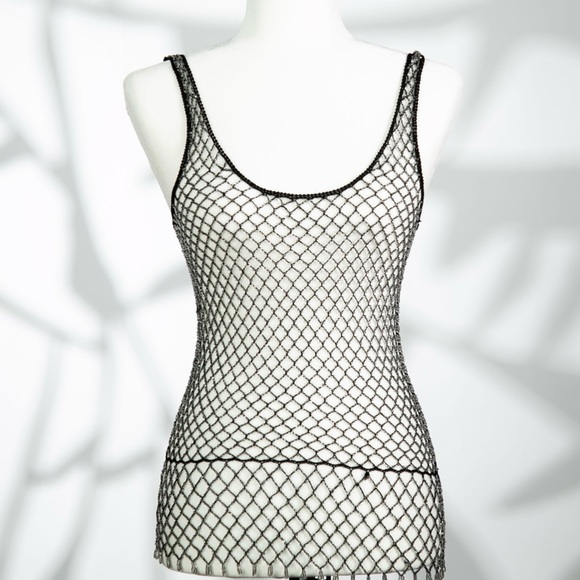 Sexy Beaded Party Top (Size XS/S) – 9/10 Condition! Never-Worn - Picture 1 of 10